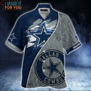 Dallas Cowboys Gray BLue Cool Logo Hawaiian Shirt And Short Cowboys Fan Gift 2