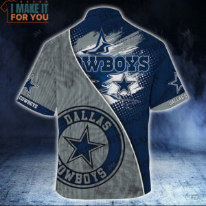 Dallas Cowboys Gray BLue Cool Logo Hawaiian Shirt And Short Cowboys Fan Gift 3