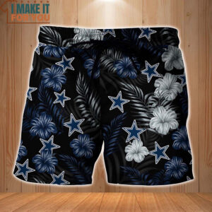 Dallas Cowboys Flower Graphic Retro Hawaiian Shirt Short 5