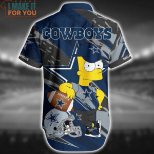 Dallas Cowboys Hawaiian Shirt Bart Simpson Play Football Gift For Men Women 3