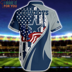 Dallas Cowboys Hawaiian Shirt Vintage US Flag Graphic Gift For Men Women Fan NFL 3