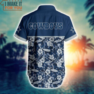 Dallas Cowboys Hibiscus Aloha Hawaiian Shirt And Short NFL Gift for Fan 3