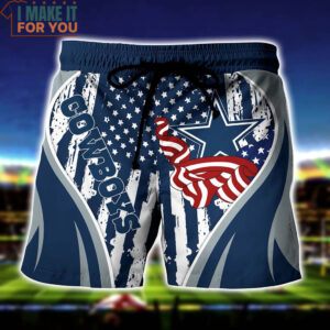 Dallas Cowboys Hawaiian Shirt Vintage US Flag Graphic Gift For Men Women Fan NFL 4