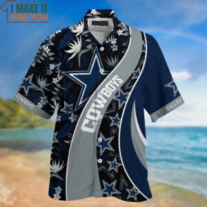 Dallas Cowboys NFL Hawaiian Shirt And Short With Tropical Pattern For Your Loved Ones 2