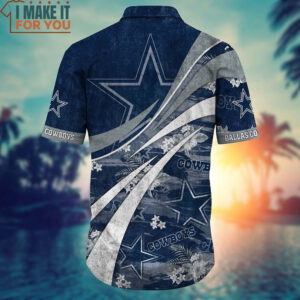 Dallas Cowboys Summer Hawaiian Shirt And Short Floral Pattern Graphic For Football Enthusiast 3