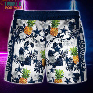 Dallas Cowboys Tropical Floral Aloha Pineapple Hawaiian Shirt And Short Cowboys Gift For Best Fan Ever 2