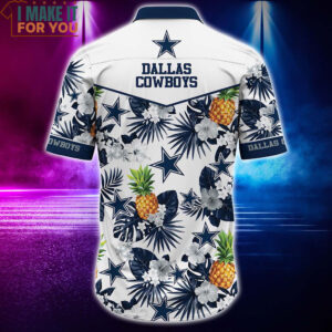 Dallas Cowboys Tropical Floral Aloha Pineapple Hawaiian Shirt And Short Cowboys Gift For Best Fan Ever 4