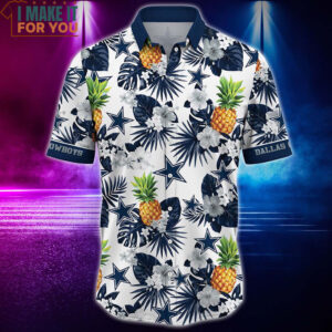 Dallas Cowboys Tropical Floral Aloha Pineapple Hawaiian Shirt And Short Cowboys Gift For Best Fan Ever 5