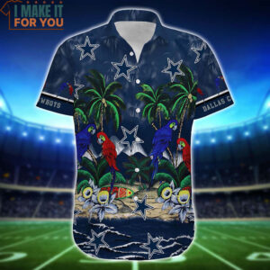 Dallas Cowboys Parrot Island Hawaiian Shirt And Short Gift For Men Women 4 1