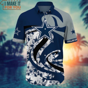 Dallas Cowboys Tropical Flower Hawaii Shirt And Short Gift For Cowboys Fan 2
