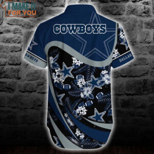 Dallas Cowboys Tropical Floral Hibiscus Hawaiian Shirt And Short New Trends Gift For Sports Fans 3