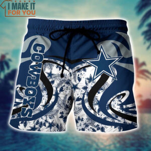 Dallas Cowboys Tropical Flower Hawaii Shirt And Short Gift For Cowboys Fan 4
