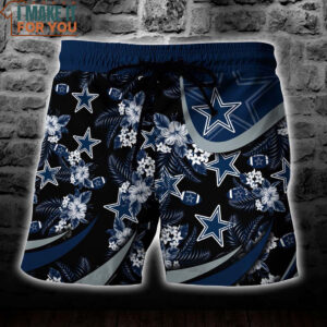 Dallas Cowboys Tropical Floral Hibiscus Hawaiian Shirt And Short New Trends Gift For Sports Fans 5
