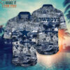 Dallas Cowboys Tropical Pattern Graphic Hawaiian Shirt And Short, Dallas Cowboys Gifts Sale