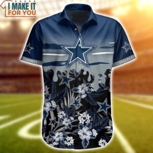 Dallas Cowboys Tropical Pattern And Blue Sky Hawaiian Shirt And Short Unique Cowboys Gift 2