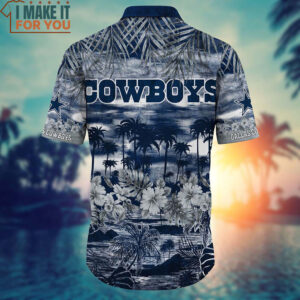 Dallas Cowboys Tropical Pattern Graphic Hawaiian Shirt And Short Dallas Cowboys Gifts Sale 3