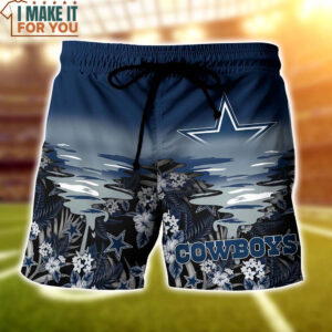 Dallas Cowboys Tropical Pattern And Blue Sky Hawaiian Shirt And Short Unique Cowboys Gift 4