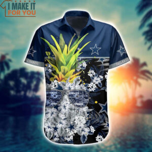 Dallas Cowboys Tropical Pattern Pineapple Design Hawaiian Shirt And Short 2