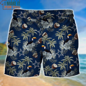 If Being A Cowboys Fan Was Easy Dallas Cowboys Parrots Tropical Leaf Hawaiian Shirt And Short 5