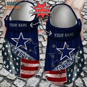 Dallas Cowboys Us Flag  New Crocs, Dallas Cowboys Clog Shoes
