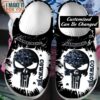 Personalized Dallas Cowboys Black Skull Art Crocs, Dallas Cowboys Crocband Clog