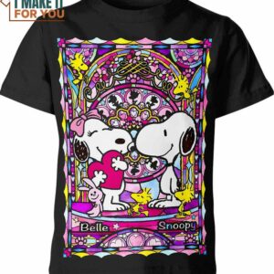 Belle And Snoopy 3D T-Shirt, Snoopy Gifts for Him and Her Belle And Snoopy 3D T-Shirt, Snoopy Gifts for Him and Her