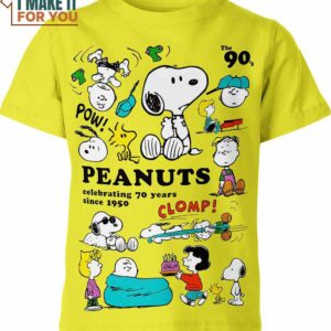 Peanuts Celebrating 70 Years Shirt, Snoopy Gifts for Kids and Adults Peanuts Celebrating 70 Years Shirt, Snoopy Gifts for Kids and Adults