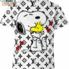 Snoopy And Bird Louis Vuitton Shirt, Unique Snoopy Gifts