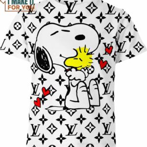 Snoopy And Bird Louis Vuitton Shirt, Unique Snoopy Gifts