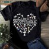 I Am A Snoopy Aholic Heart Black T-Shirt, Unique Snoopy Gifts for Fans