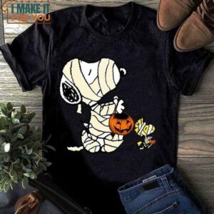 Snoopy And Woodstock Halloween Black T-Shirt, Snoopy Gifts for Every Occasion Snoopy And Woodstock Halloween Black T-Shirt, Snoopy Gifts for Every Occasion