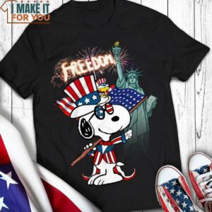Snoopy Freedom US Flag Independence Day 4th Of July T-Shirt for Men Woman Snoopy Freedom US Flag Independence Day 4th Of July T-Shirt for Men Woman