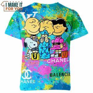 Peanuts Snoopy And Friends Splash Colorfull 3D Shirt