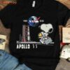 NASA Lover Snoopy Apollo 11 Black T-Shirt, Unique Snoopy Gifts for Fans