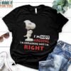 Snoopy I’m Not Arguing I’m Explaining Why I’m Right Black T-Shirt, Best Snoopy Gifts