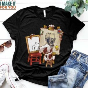 Snoopy Painting In The Mirror Funny T-Shirt For Fan