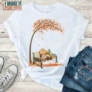 Snoopy And Friends Peanuts White T-Shirt, Snoopy Collectible Gifts