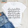 Snoopy Music Sheet White T-Shirt, Unique Snoopy Gifts for Fans