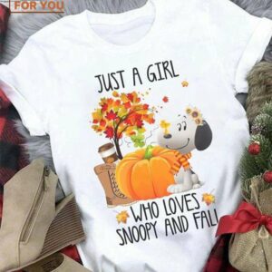 Just A Girl Who Loves Snoopy And Fall Shirt, Snoopy And Friends Shirt for Men And Women