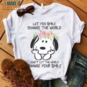 Let You Smile Change The World Floral Snoopy Shirt, Gift for Snoopy Lovers