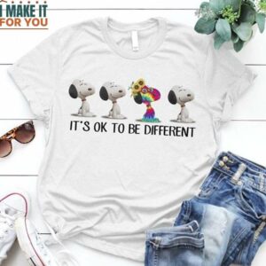 Snoopy LGBT It’s Ok To Be Different Shirt, Best Snoopy Gift Ideas