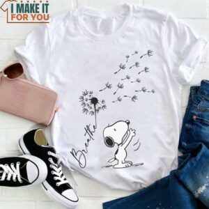 Snoopy Peanuts Breathe Dandelion T-shirt, Gift For Snoopy Lovers