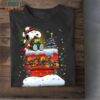 Snoopy And Woodstock On Rooftop Christmas Lights Tee, Christmas Gift for Snoopy Lover