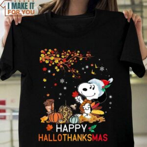 Snoopy Autumn Happy Hallothanksmas Shirt, Perfect Gift For Holiday