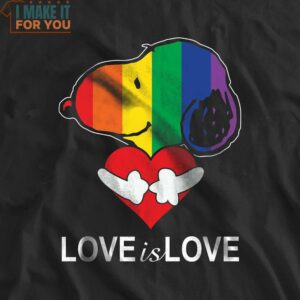 Snoopy Lgbt Love Is Love T-shirt, Adorable Snoopy Gifts for All Ages