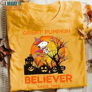 Great Pumpkin Believer Since 1966 Snoopy T-Shirt, Halloween Gift For Snoopy Lover