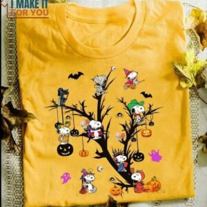 Halloween Snoopy Tree Shirt, Halloween Pumpkins Gift Idea For Snoopy Lovers