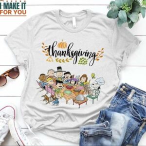 Snoopy And Friends Dinner Thanksgiving T-shirt, Thanksgiving Gift Snoopy Lover
