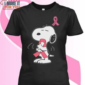 Snoopy Dog Breast Cancer Awareness T-Shirt, Snoopy Gifts for Him and Her