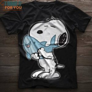 Snoopy Hug Shark T-Shirt, Unique Snoopy Gifts for Fans